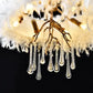 Hdc 600mm Luxury Creative Feather Crystal Design Led Lamp Chandelier For Living Room