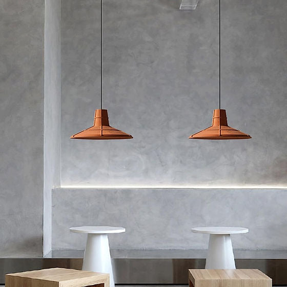 Hdc Japanese Orange Industrial Style Cement Pendant Lamp