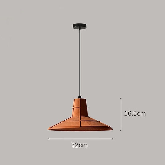 Hdc Japanese Orange Industrial Style Cement Pendant Lamp