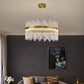 Hdc 600 MM Crystal Led Chandelier Ring Hanging Suspension Lamp - Tricolor