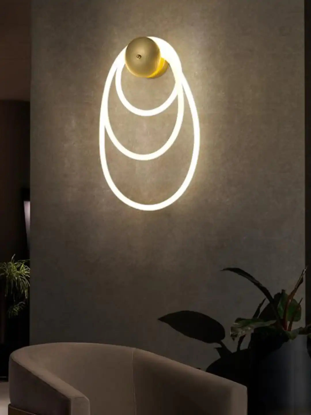 Hdc Led Gold Acrylic Tube Wall Light - Warm White