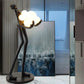 HDC Creative Hand Holding Modern Character Frosted Ball Light Floor Lamp
