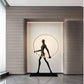 HDC Modern Luxury Art Human Holding Circle Sculpture living room bed room LED Floor Lamp