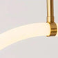 HDC Gold Metallic Led Chandelier 1200/1500mm Long With Curly Acrylic Light