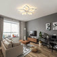 Hdc 5 Light Flower Led Chandelier Ceiling Light - Tricolour Dimmable With Remote