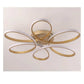 HDC Golden Silicone Profile LED Metal Flower Shape Ceiling Lamp - Tricolor