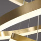 Hdc 4 Light 4 Rings Big Full Spread Gold LED Chandelier Hanging Lamp- Tricolor