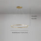 HDC Copper Gold Metalic Dimmable Led Chandelier Ring Light -Tricolor