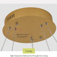 HDC Copper Gold Metalic Dimmable Led Chandelier Ring Light -Tricolor
