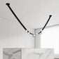 Hdc 7 Lights 3000mm Dew Drops Modern Smoke Glass Pendant Chandelier With Leather Strap- (Pack of 1)