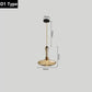 Hdc Amber/Smoke Hand Blown Glass Lamp for Kitchen Island Sink Adjustable Hanging Droplight
