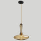 Hdc Amber/Smoke Hand Blown Glass Lamp for Kitchen Island Sink Adjustable Hanging Droplight