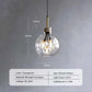 Hdc 5-Light Round Lighting with Glass Shade, Adjustable Cord Pendant Hanging