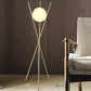 Hdc 1 Frosted Glass Gold Tripod Floor Lamp Living Room Light For Home Lighting Standing Lamp - Gold - HDC Lights