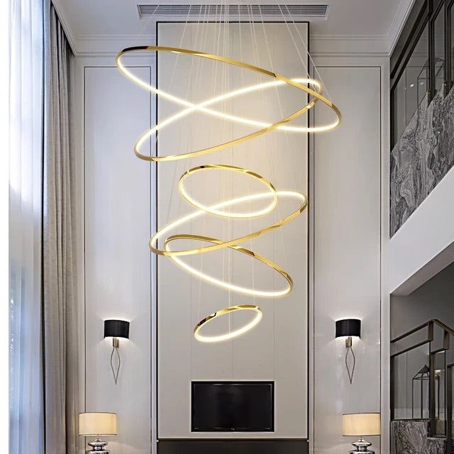 Buy LIGHT WAVE Crystal Chandelier Modern Hanging Ring Ceiling Light Pendant  for Living Room, Bedroom, Hall, Hotel, Bar, Resort Décor Online at Low  Prices in India - Amazon.in