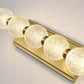 Hdc 5 Light Acrylic Glass Led Golden Body Led Wall Light Mirror Vanity Picture Lamp - Warm White