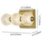 Hdc 18w 3 Acrylic Glass Led Golden Body Led Wall Light Mirror Vanity Picture Lamp - Warm White