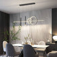 HDC Modern Linear Premium Black Ceiling Light LED Chandelier for Dining, Living & Lounge Room