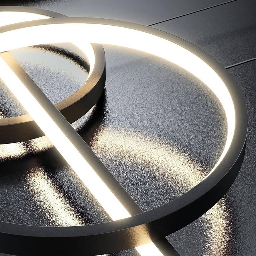 HDC Modern Linear Premium Black Ceiling Light LED Chandelier for Dining, Living & Lounge Room