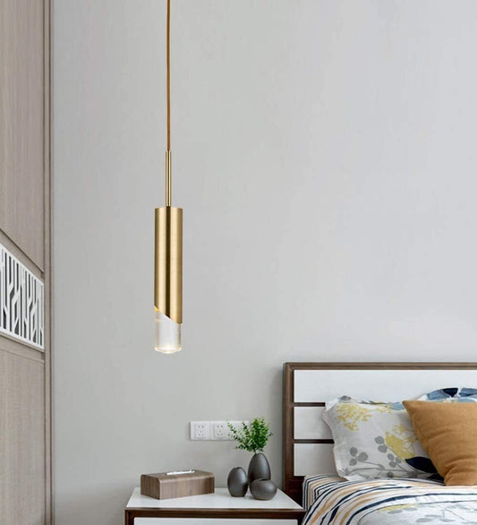 HDC Modern Acrylic Lampshade Metal Spot Light Long Tube Ceiling Pendant Light