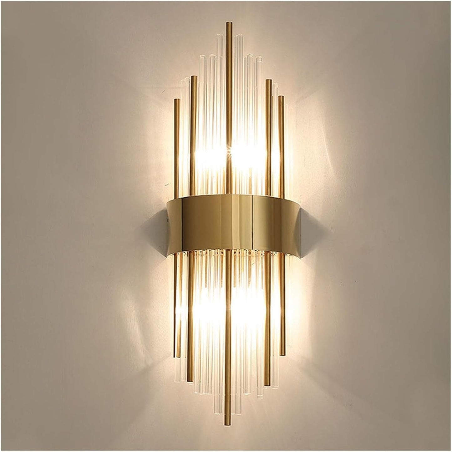 HDC 24w Model Led Crystal Modern Gold Metal Wall Light - Warm White