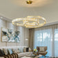 HDC Crystal Tilt Glass Modern LED Chandelier 800MM Ring - Tricolor - HDC Lights