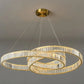 HDC Crystal Tilt Glass Modern LED Chandelier 800MM Ring - Tricolor - HDC Lights