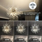 Hdc 600mm Lights Gold Sputnik Ceiling Modern Crystal Dandelion Chandelier Brass Firework Lamp