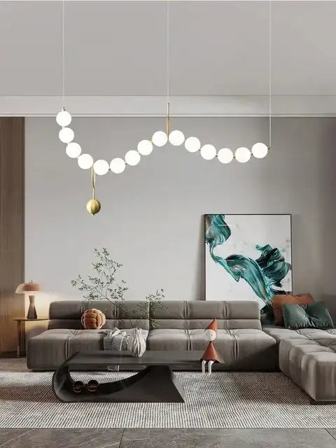 Hdc S Shape Modern Acrylic Ball French Necklace Molecular Bubble Hangi