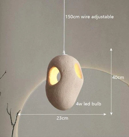 HDC 1 Light 400mm Grey Japenese Style Pendant Light for Kitchen Island & Dining Area