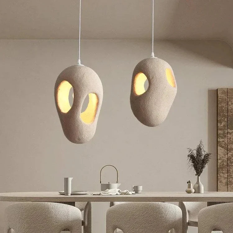 HDC 1 Light 400mm Grey Japenese Style Pendant Light for Kitchen Island & Dining Area