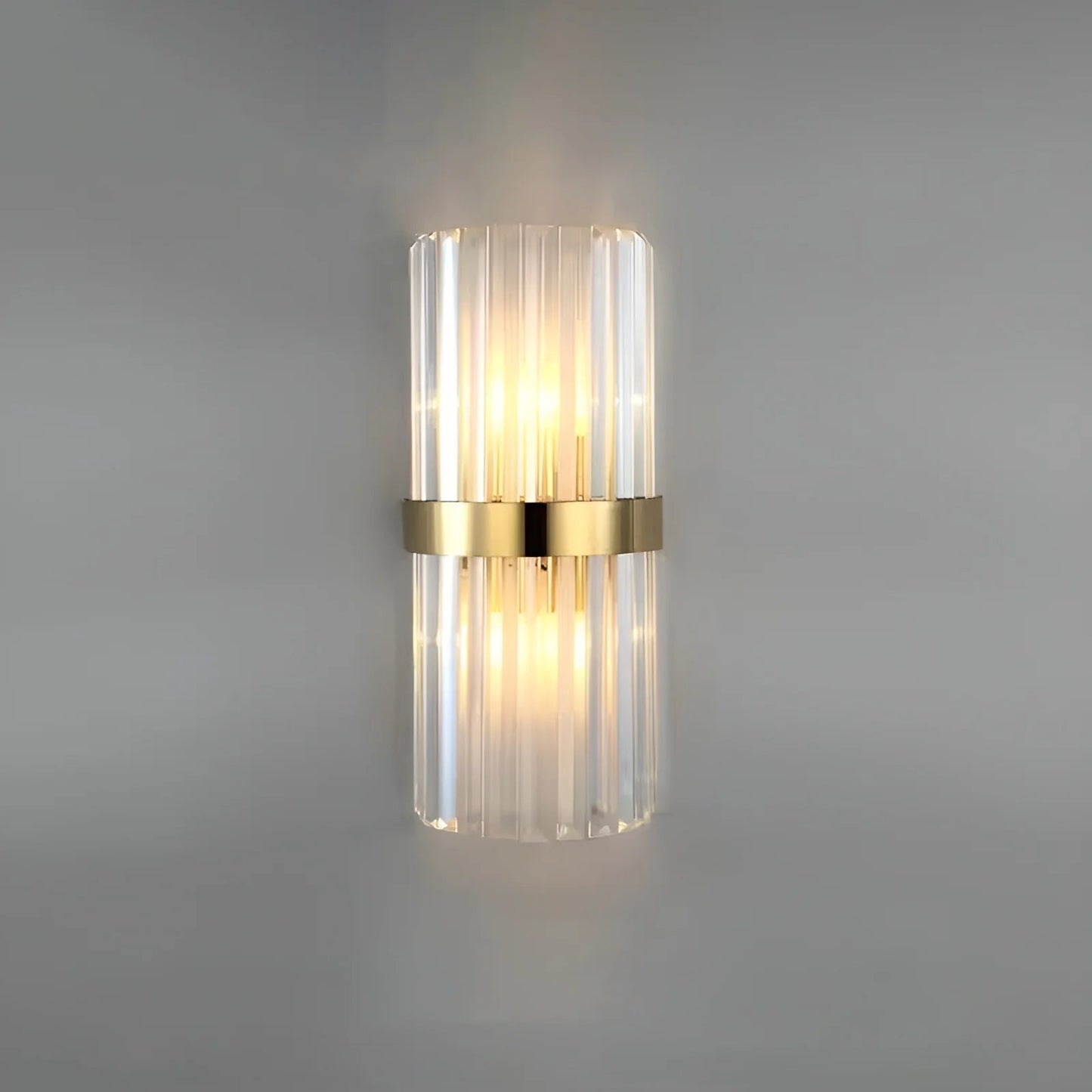 HDC 24w Model 5 Led Crystal Modern Gold Metal Wall Light For Drawing Room - Warm White