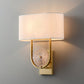 HDC Modern Gold Fabric Shade Wall Light for Bedroom, Living Room