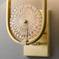 HDC Modern Gold Fabric Shade Wall Light for Bedroom, Living Room