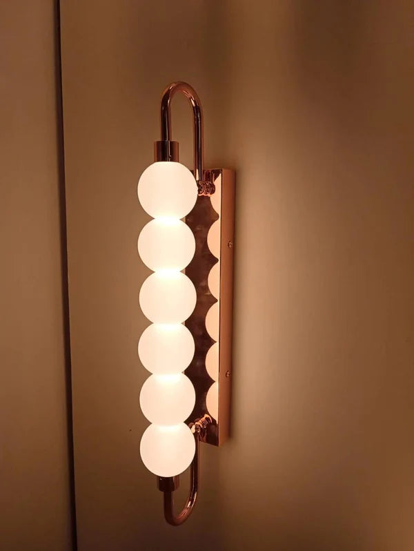 HDC Modern Gold Bubble Glass LED Wall Light for Bedroom, Living Room