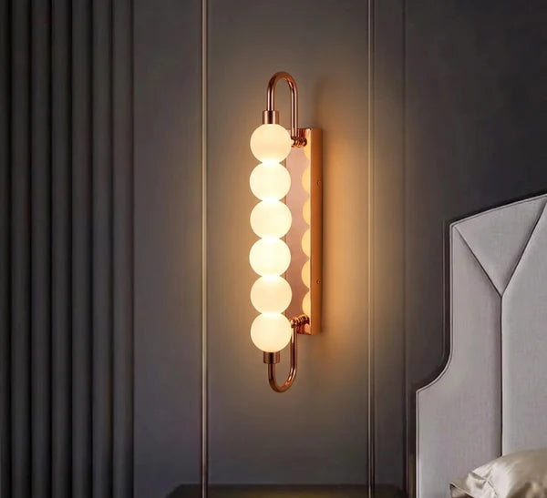 HDC Modern Gold Bubble Glass LED Wall Light for Bedroom, Living Room