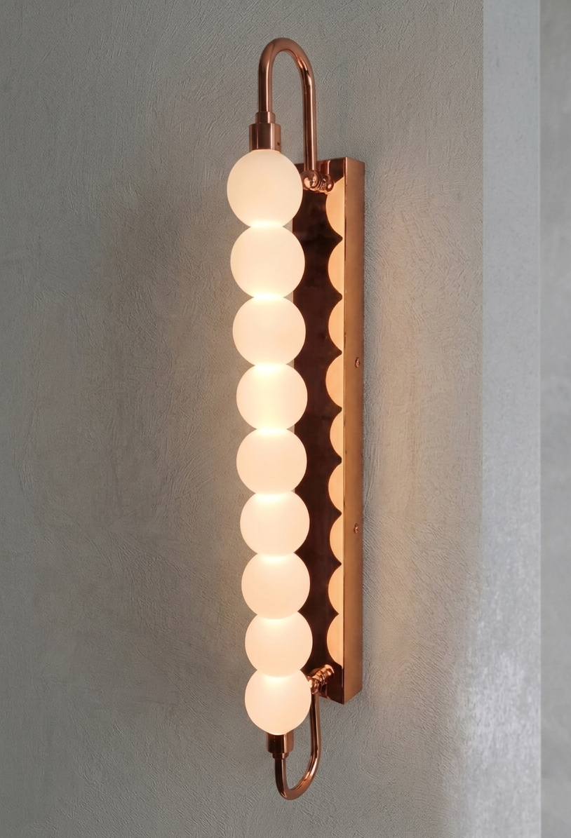 HDC Modern Gold Bubble Glass LED Wall Light for Bedroom, Living Room
