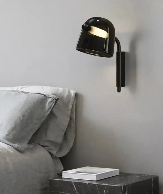 Hdc Led Black Smokey Glass Wall Light Metal - Gold Warm White