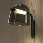 Hdc Led Black Smokey Glass Wall Light Metal - Gold Warm White
