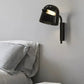 Hdc Led Black Smokey Glass Wall Light Metal - Gold Warm White