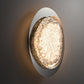 HDC Luxury Modern Oval Pearl Black LED Wall Light with Textured Resin Diffuser for Living Room, Bedroom & Hallway