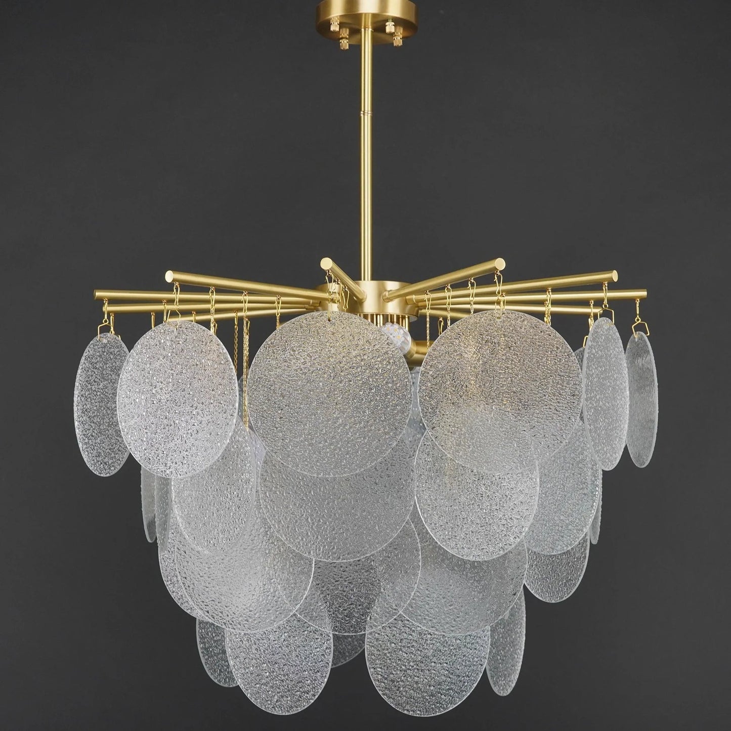 Hdc 600/800mm Gold Crystal Frost Chandelier Ceiling Lights Hanging