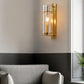 Hdc 400mm Gold Glass Long Wall Light Metal - Gold Warm White