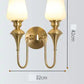 Hdc 2 Light Metal Glass Wall Light For Living Room Drawing Room Bedroom - Warm White