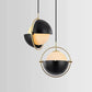 Hdc 1 Light Led Glass Black Gold Frost Glass Pendant Lamp Ceiling Light - Warm White