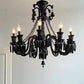 Hdc 8 Lights Black Glass Italian Chandelier Ceiling Lights Hanging - Warm White