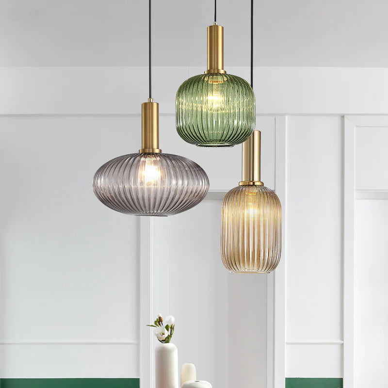 Hdc 3 Light Led Glass Pendant Ceiling Hanging Light - Warm White
