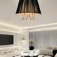 Hdc 500MM Black Italian With Shade Chandelier For Living Dining Room Light