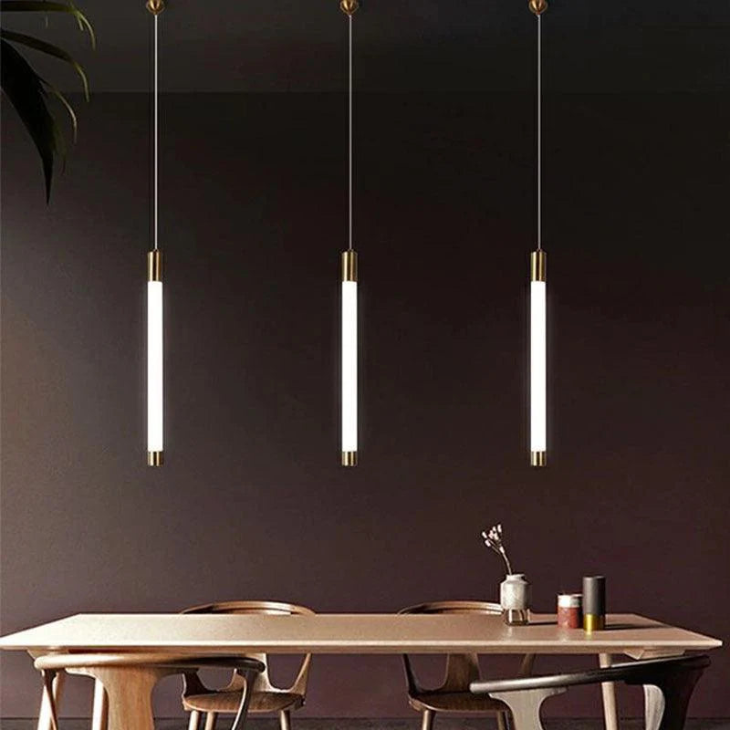 Hdc Led 1 Light Modern Led Gold Long Pendant Light