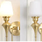 Hdc 2 Light Metal Glass Wall Light For Living Room Drawing Room Bedroom - Warm White